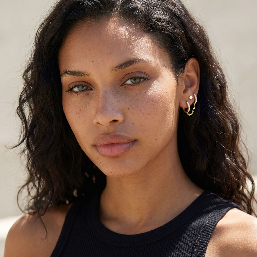 Dainty Star Flat Back Stud Earrings