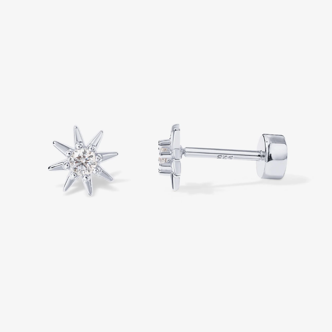 Dainty Star Flat Back Stud Earrings