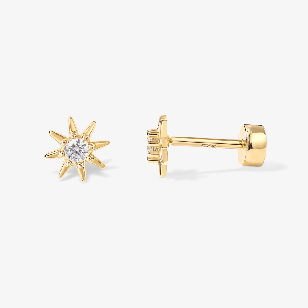 Dainty Star Flat Back Stud Earrings