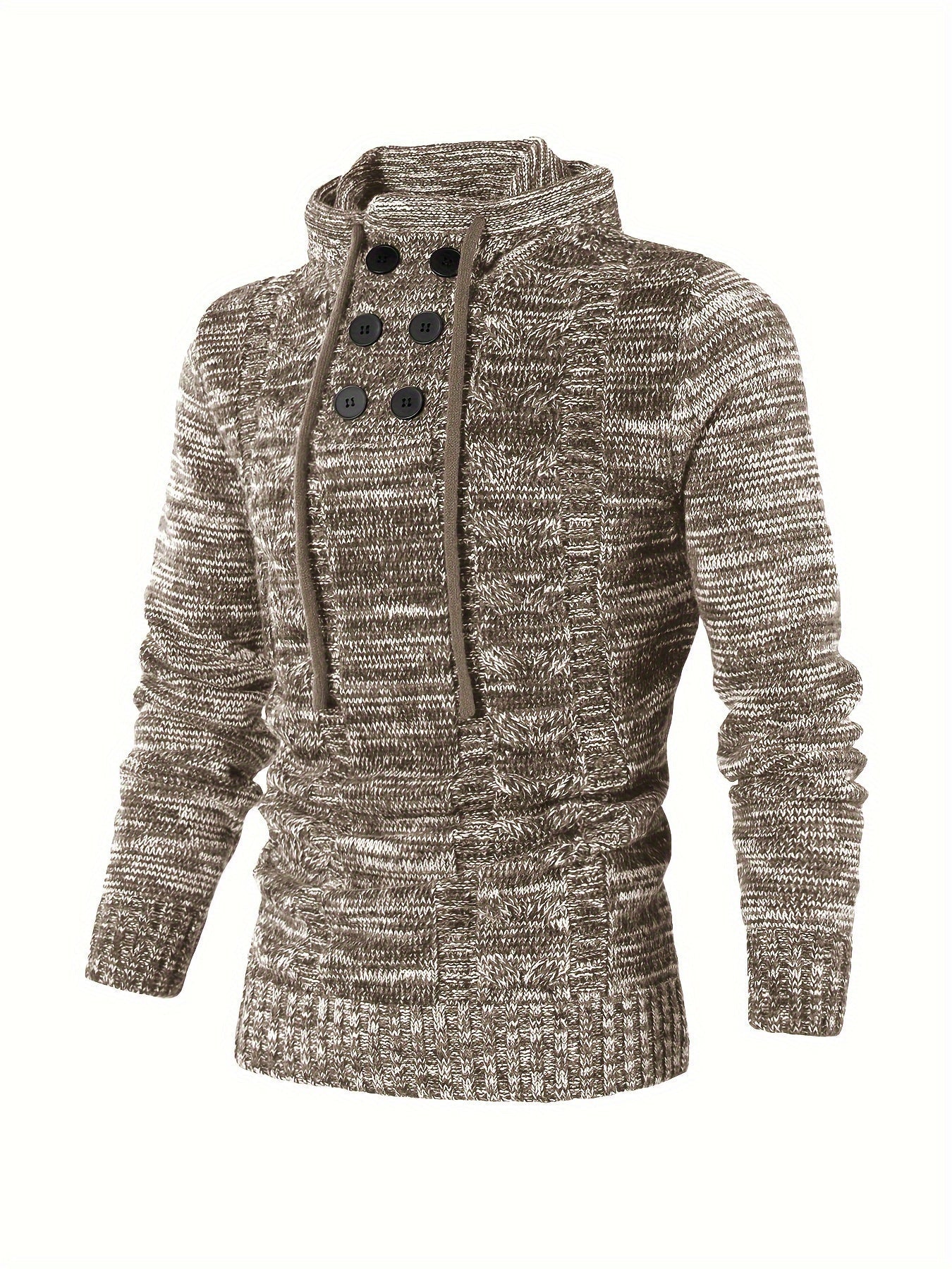 Damiaan – Casual Long Sleeve Knit Hoodie