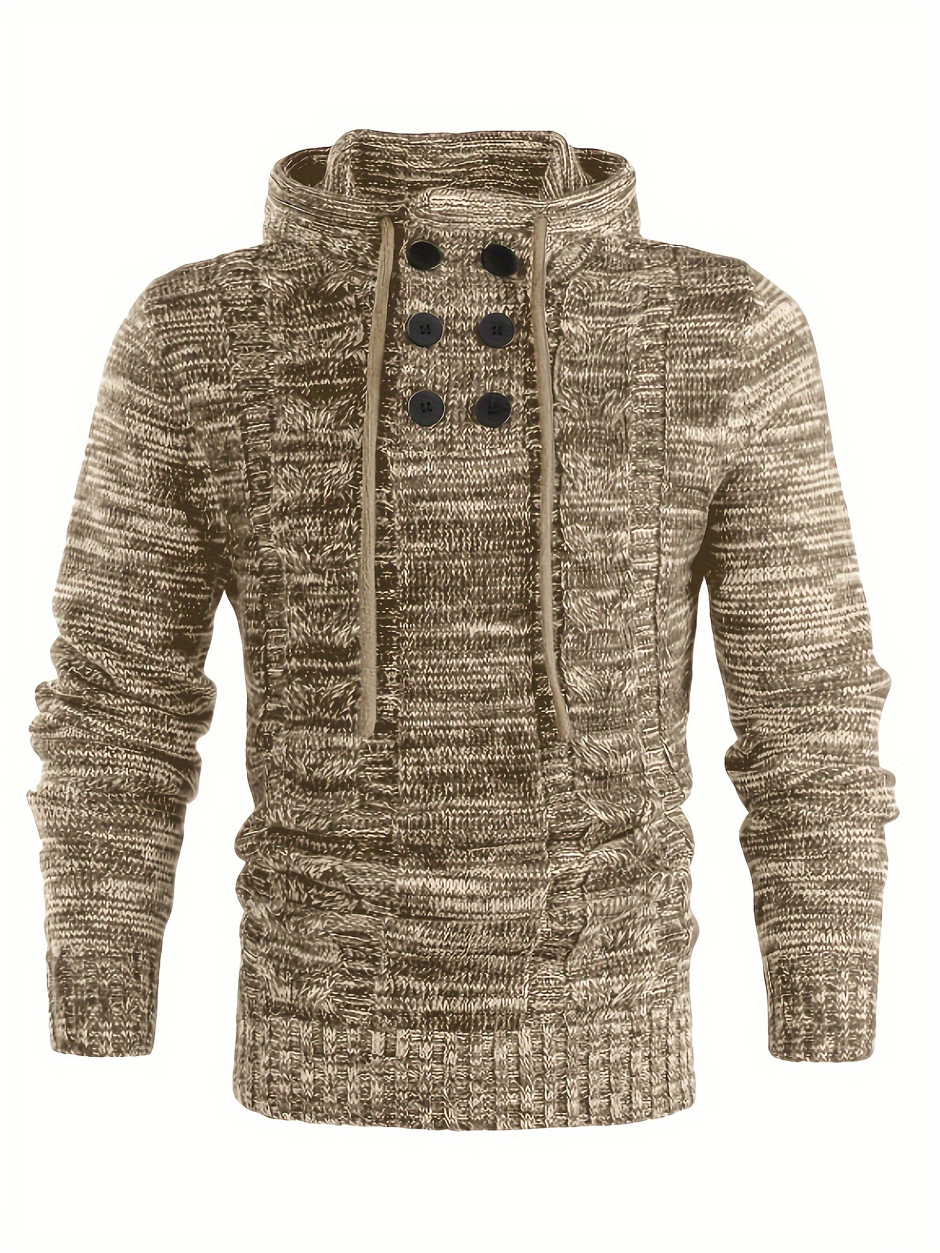 Damiaan – Casual Long Sleeve Knit Hoodie