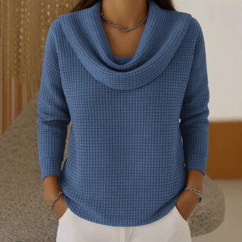 Danela – Elegant Sweater with Waterfall Neckline