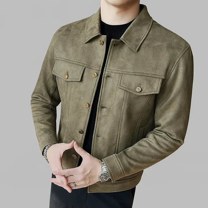 Davila – Elegant Long Sleeve Suede Jacket