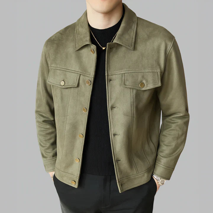 Davila – Elegant Long Sleeve Suede Jacket