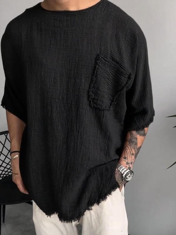 Davis - Short-Sleeved Linen T-Shirt
