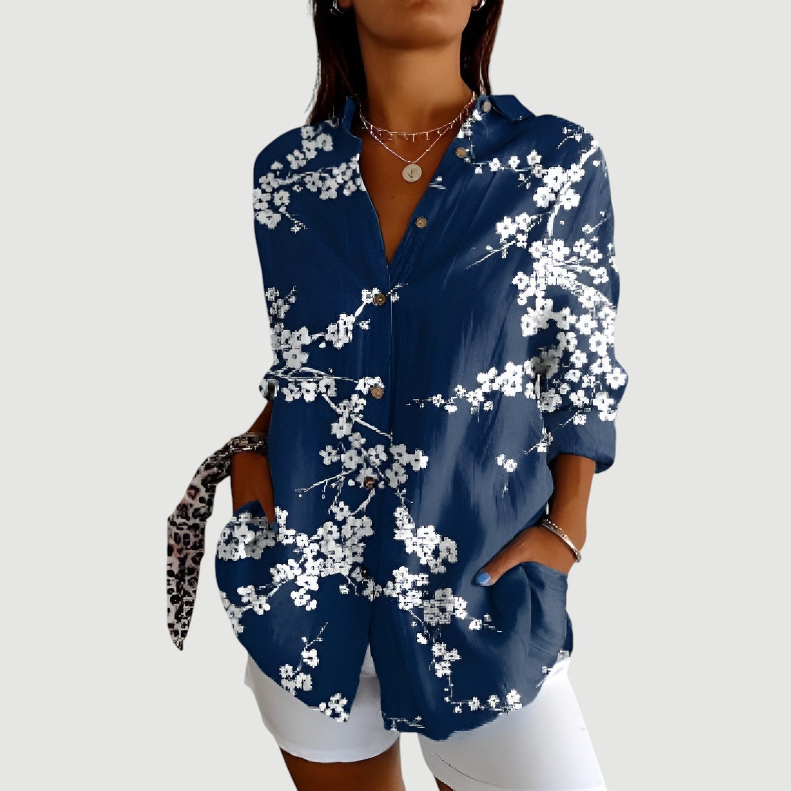 Deirdre - Blouse with Colorful Design