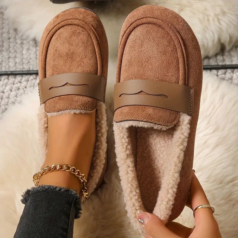 Deren – Non-Slip Loafers with Fleece Lining