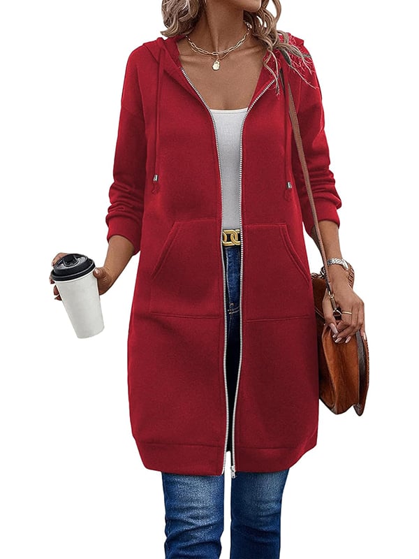 Dfida – Casual Fleece Hoodie with Zipper