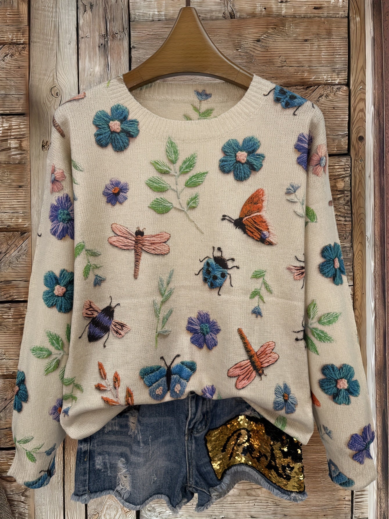 Dorenda – Casual Long Sleeve Knit Sweater