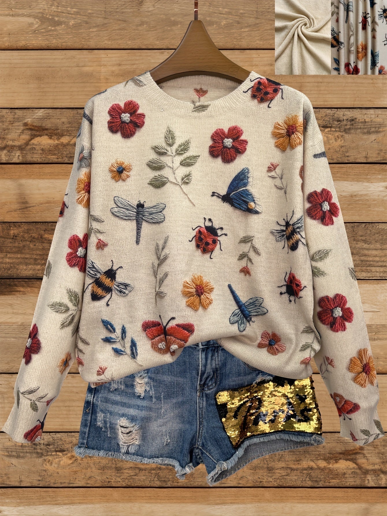 Dorenda – Casual Long Sleeve Knit Sweater