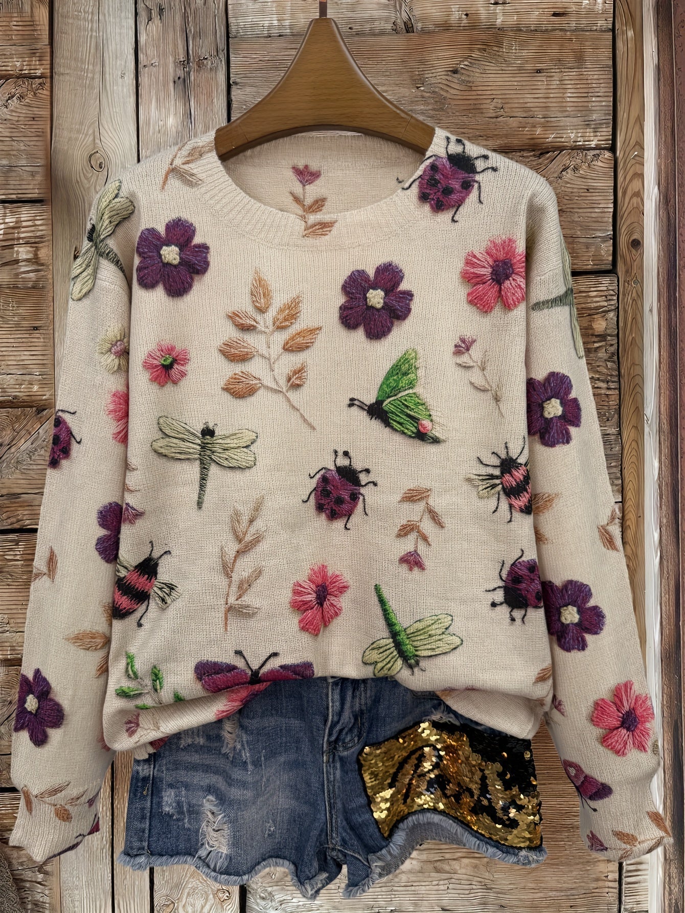 Dorenda – Casual Long Sleeve Knit Sweater
