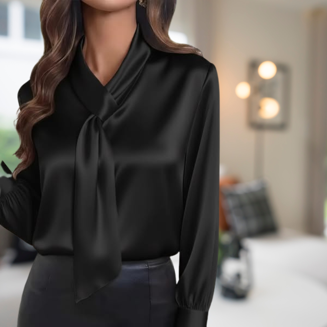 Dorottya – Elegant Satin Blouse