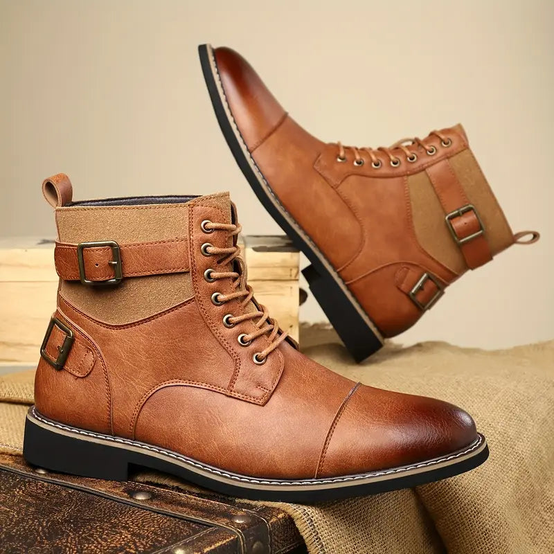 Dylan – Casual Ankle Boots with Buckles