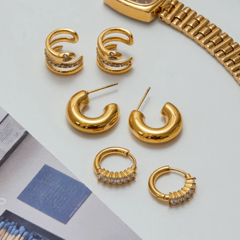 Éclat Gold Earring Trio