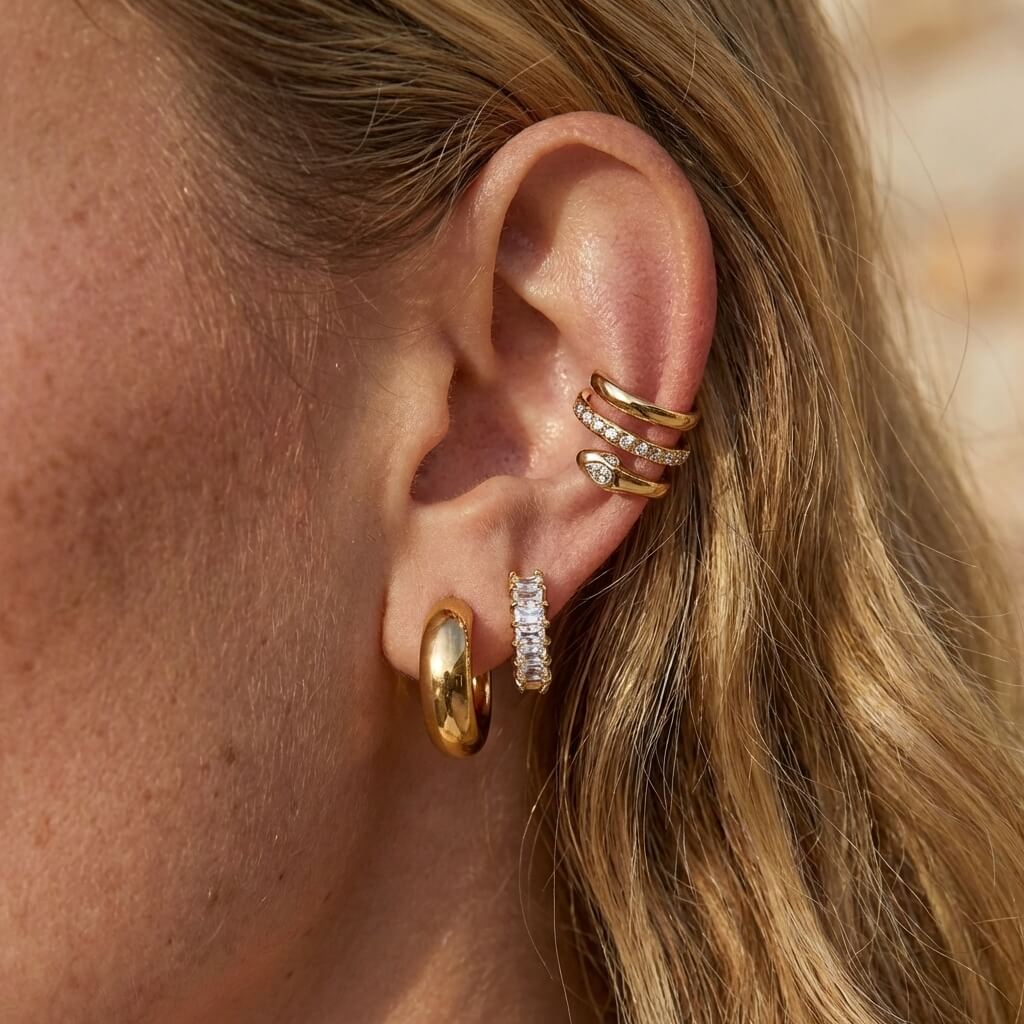 Éclat Gold Earring Trio