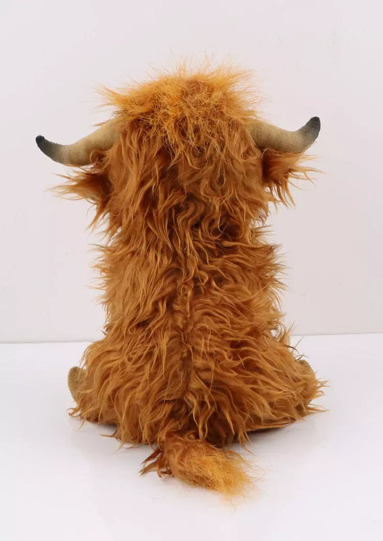 Jouet en peluche écologique vache des Highlands écossaise