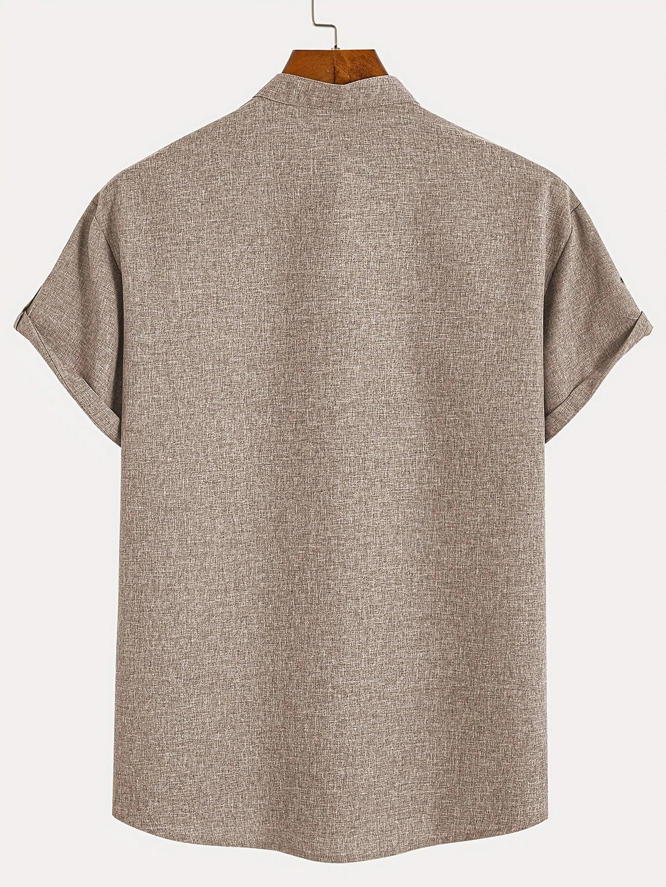 Elliott – Elegant Short Sleeve Shirt with Stand-Up Collar