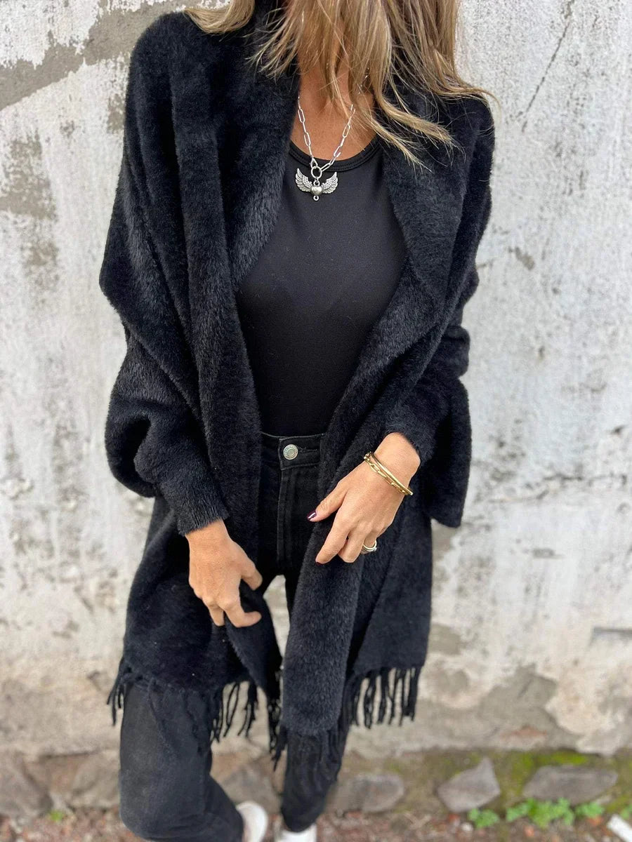 Ellyse – Long-Sleeved Fringe Coat
