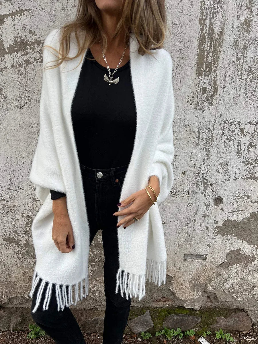 Ellyse – Long-Sleeved Fringe Coat