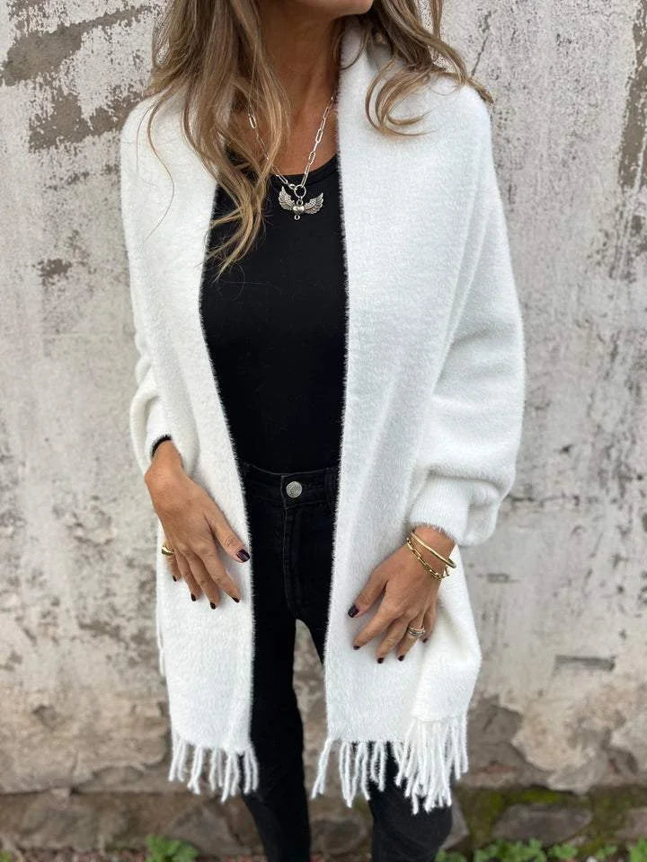 Ellyse – Long-Sleeved Fringe Coat