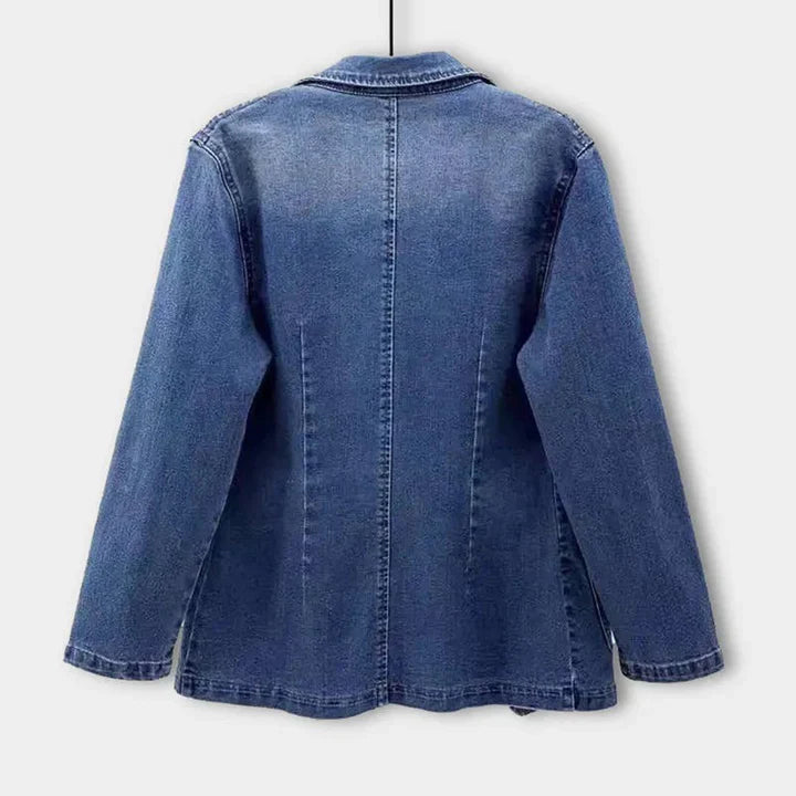 Enara – Fluid Denim Jacket with Pockets