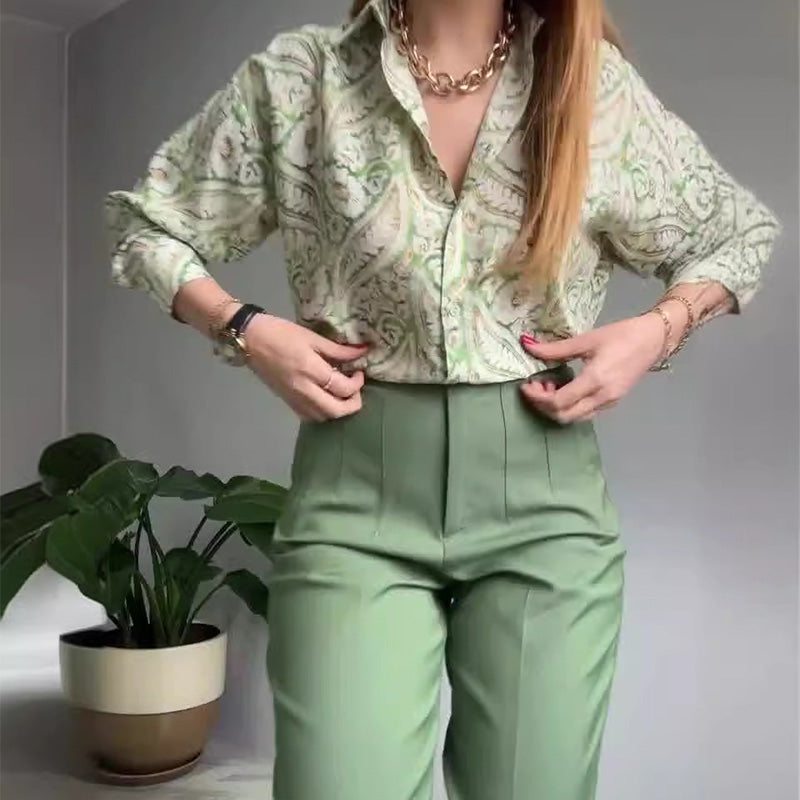 Enid – Casual Printed Shirt and Pants