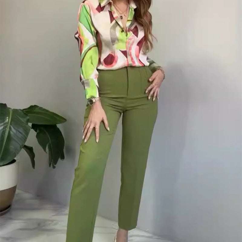 Enid – Casual Printed Shirt and Pants