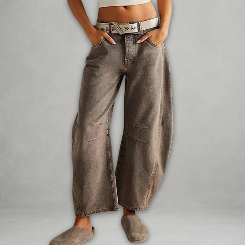 Entela – Casual Loose Jeans with Pocket