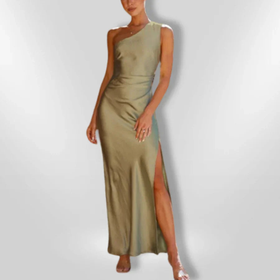 Erminia – Asymmetrical Dress with Slit