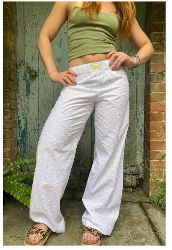 Evgenia - Wide-Leg Lounge Pants with Elastic Waistband
