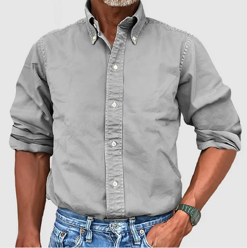 Ewan - Casual Long Sleeve Shirt with Buttons