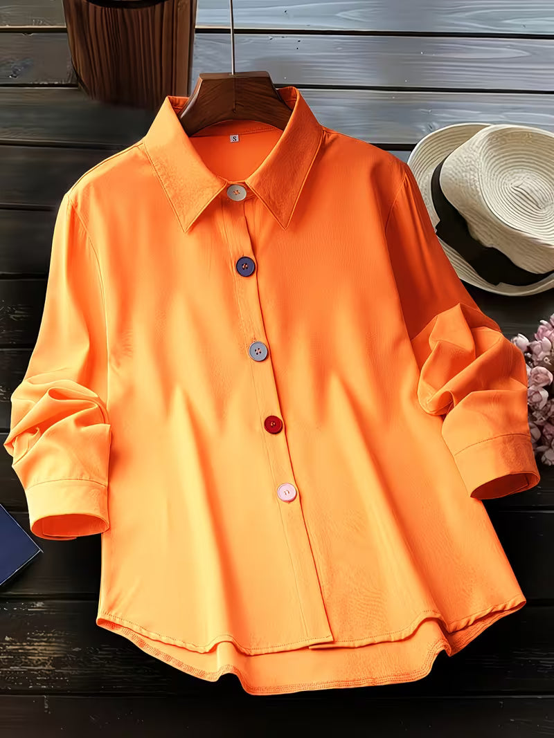 Fausta – Single-Breasted Long Sleeve Shirt