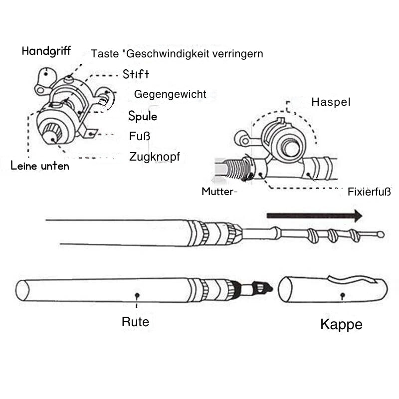 FlexiCast™ - Pocket-Sized Fishing Rod