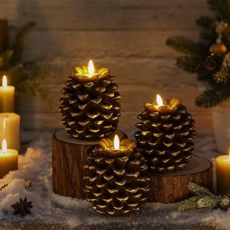 ForestFlame – Atmospheric, Flameless Candle in Pine Cone Shape