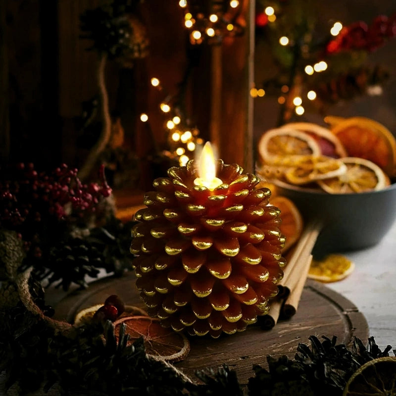 ForestFlame – Atmospheric, Flameless Candle in Pine Cone Shape