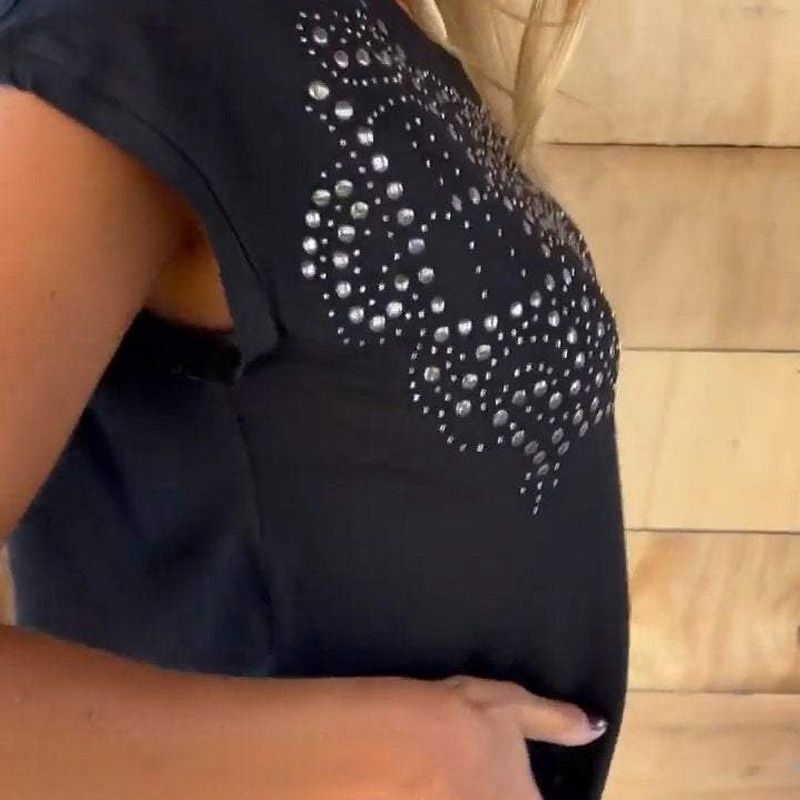 Frances - Short-Sleeve T-Shirt with Hot Print