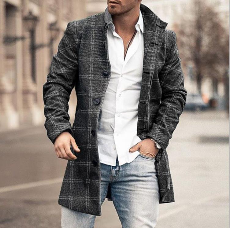 Franck – Long-Sleeve Checked Jacket with Buttons