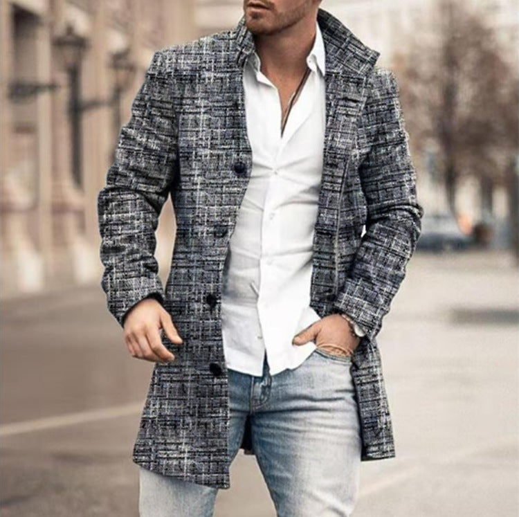 Franck – Long-Sleeve Checked Jacket with Buttons