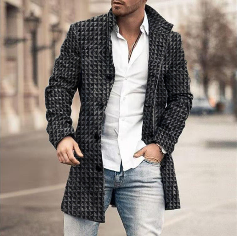 Franck – Long-Sleeve Checked Jacket with Buttons