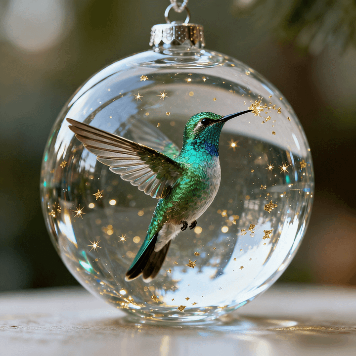 FrostFlight – Collection of Glass Christmas Ornaments with Cute Birds