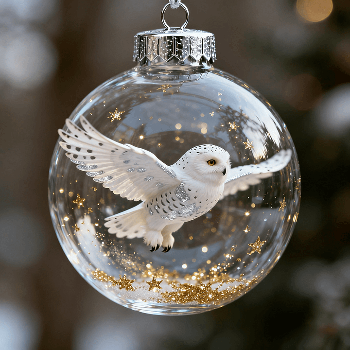 FrostFlight – Collection of Glass Christmas Ornaments with Cute Birds