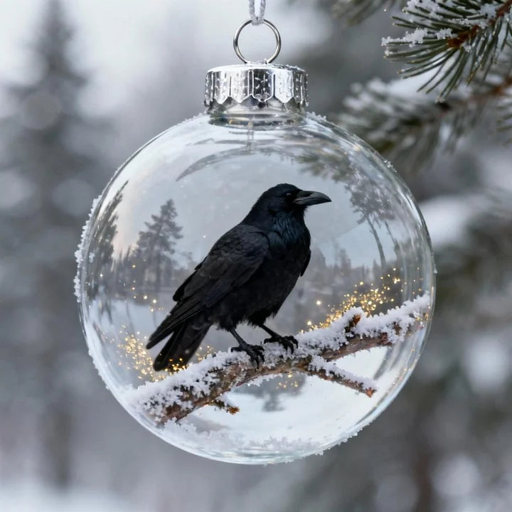 FrostFlight – Collection of Glass Christmas Ornaments with Cute Birds