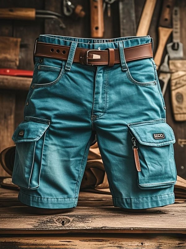 Functional Outdoor Shorts for Men in Retro Style