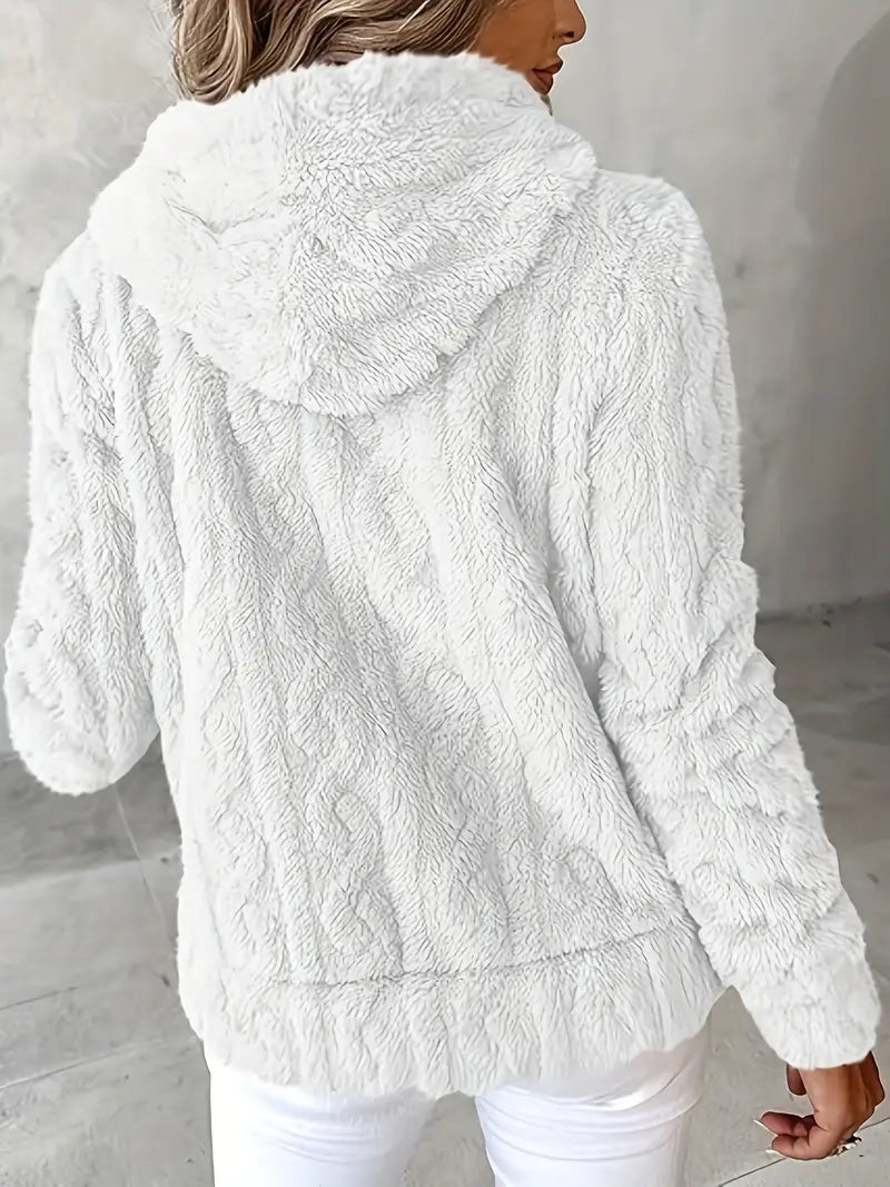 Ganka - Long Sleeve Hooded Pullover with Zipper