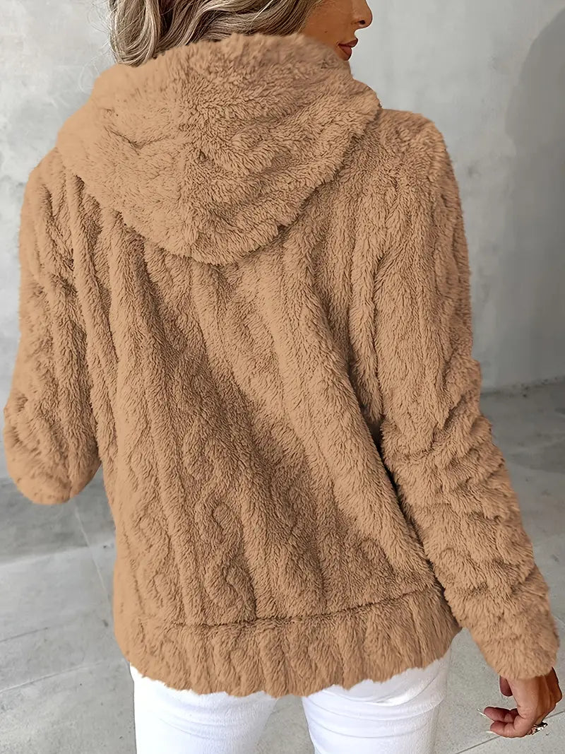 Ganka - Long Sleeve Hooded Pullover with Zipper