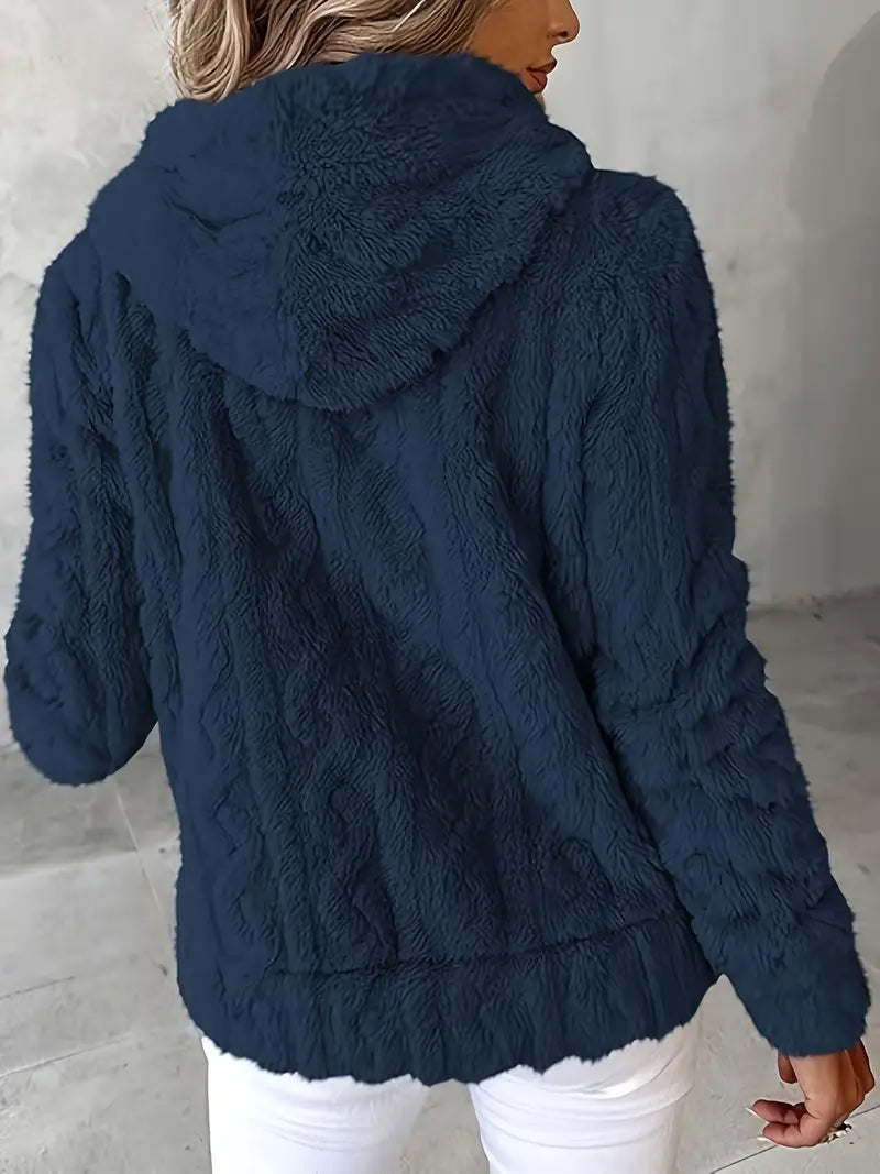 Ganka - Long Sleeve Hooded Pullover with Zipper