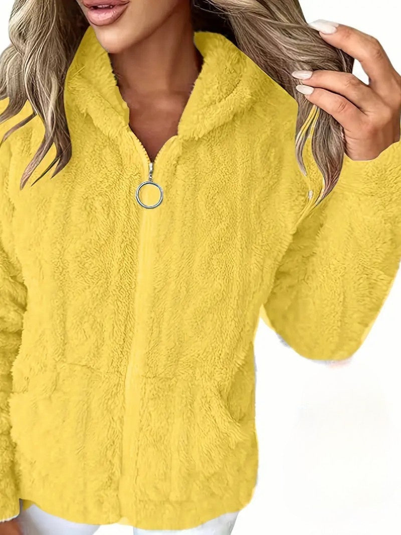 Ganka - Long Sleeve Hooded Pullover with Zipper