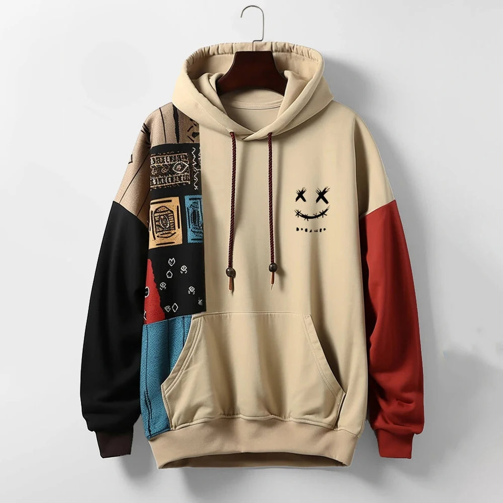 Geffrey – Comfortable Long Sleeve Hoodie with Contrast