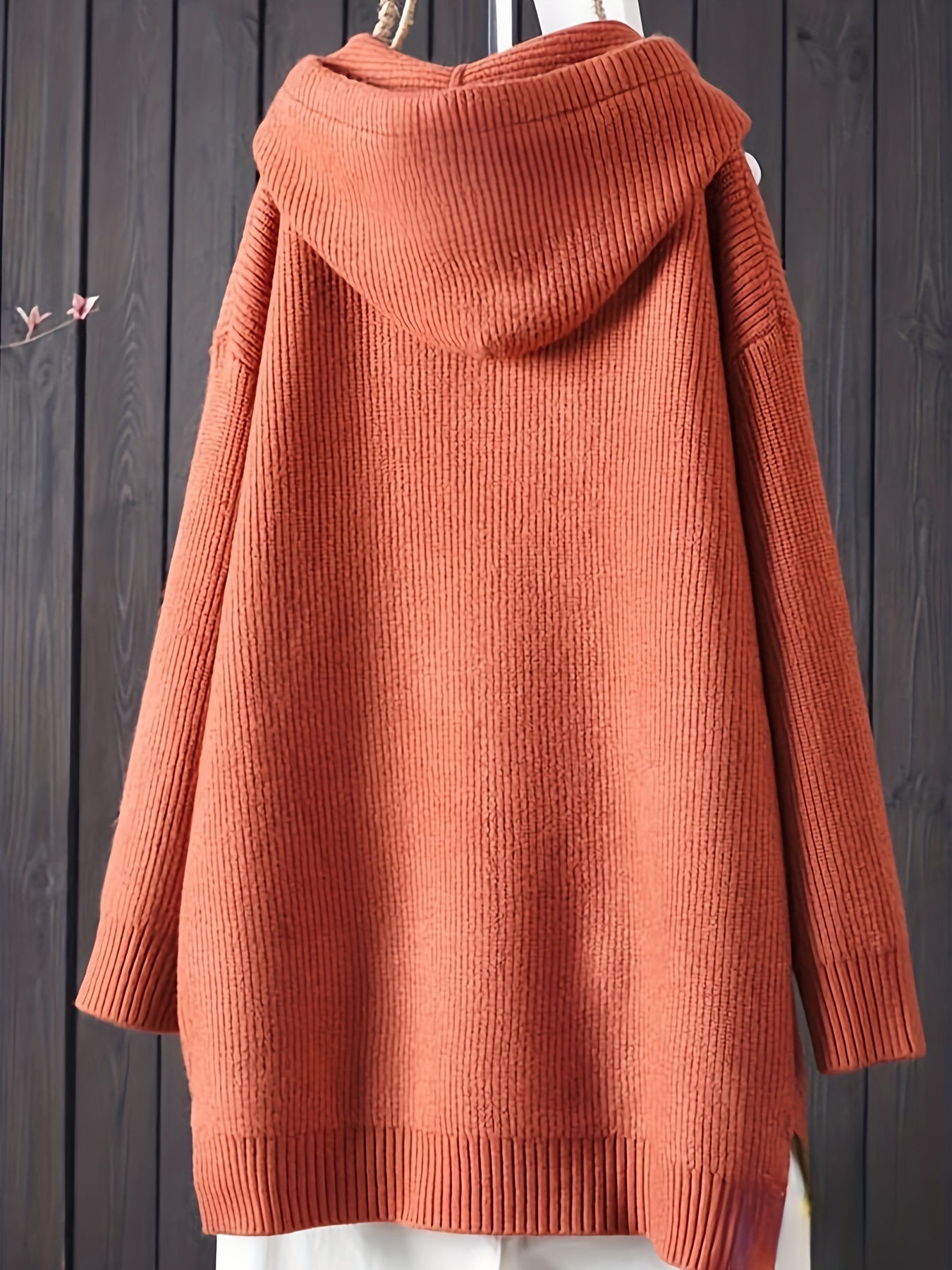 Genivee – Casual Long Sleeve Knit Hoodie