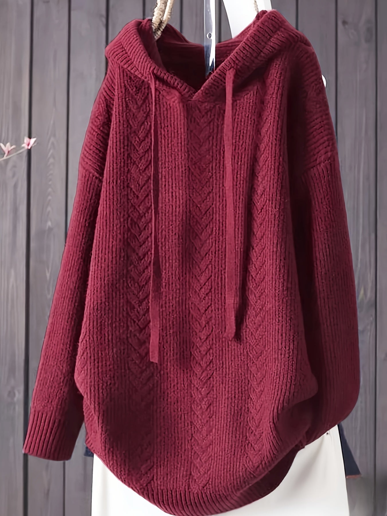 Genivee – Casual Long Sleeve Knit Hoodie